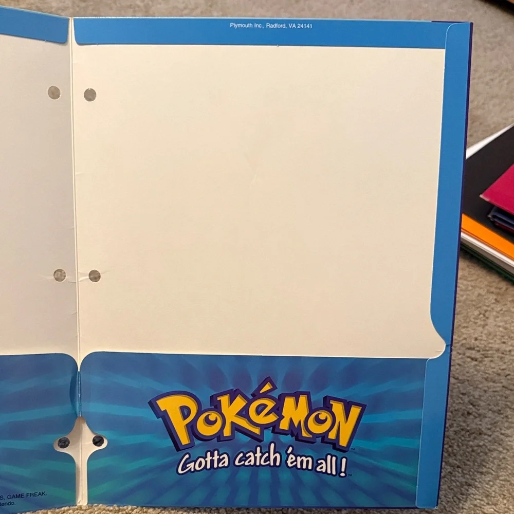 Pokemon Blue and Yellow Binder Gotta catch ‘em all! Official Nintendo licensed
